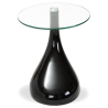 Buy Designer Round Side Table - Glass - Lawa Bistro Black 13312 in the United Kingdom