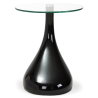 Buy Designer Round Side Table - Glass - Lawa Bistro Black 13312 - in the UK