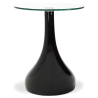 Buy Designer Round Side Table - Glass - Lawa Bistro Black 13312 at Privatefloor