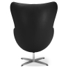 Buy Armchair with Armrests - Upholstered in Faux Leather - Egg Design - Brave Black 13413 in the United Kingdom