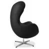 Armchair with armrests - Leather upholstery - Egg-shaped design - Brave image 7