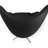 Buy Armchair with armrests - Leather upholstery - Egg-shaped design - Brave Black 13414 in the United Kingdom