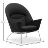 Armchair with Armrests - Upholstered in Fabric - Oculus image 7
