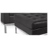 Designer Armchair with Footrest - Upholstered in Faux Leather - Konel image 7