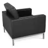 Designer Armchair with Footrest - Upholstered in Faux Leather - Konel image 7