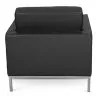 Designer Armchair with Footrest - Upholstered in Faux Leather - Konel image 7