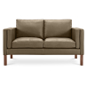 Buy Polyurethane Leather Upholstered Sofa - 2 Seater - Mordecai Taupe 13921 - in the UK