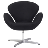 Buy Armchair with armrests - Fabric upholstery - Svin Black 13662 - in the UK