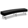 Buy Curved Bench - Upholstered in Faux Leather - Karlo Black 13700 - prices