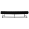Buy Curved Bench - Upholstered in Faux Leather - Karlo Black 13700 in the United Kingdom