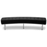 Buy Curved Bench - Upholstered in Faux Leather - Karlo Black 13700 - in the UK
