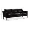 Polyurethane Leather Upholstered Sofa - 3 Seater - Benzion image 7