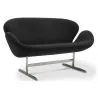 Curved 2 Seater Sofa - Fabric Upholstered - Svin image 7