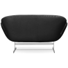 Buy Curved Sofa - Polyurethane Leather Upholstered - 2 Seater - Svin Black 13912 home delivery