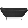 Buy Curved Sofa - Polyurethane Leather Upholstered - 2 Seater - Svin Black 13912 with a guarantee