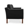 Buy Polyurethane Leather Upholstered Sofa - 2 Seater - Chaggai Black 13915 at Privatefloor