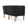 Buy 2 Seater Sofa - Polyurethane Leather Upholstered - Benjamin Black 13918 in the United Kingdom