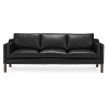 Buy Polyurethane Leather Upholstered Sofa - 3 Seater - Benzion Black 13927 - in the UK