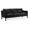 Buy Polyurethane Leather Upholstered Sofa - 3 Seater - Benzion Black 13927 - prices