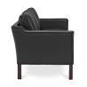 Buy Leather Upholstered Sofa - 3 Seater - Menache Black 13928 at Privatefloor