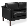 Buy Leather Upholstered Sofa - 3 Seater - Menache Black 13928 with a guarantee