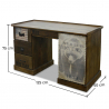 Buy  Wooden Desk with Drawers - Industrial Design - Bear Natural wood 51323 - prices