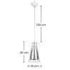 Ceiling Lamp - Pendant Lamp - Steel and Glass - Apolo image 7