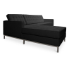 Buy Chaise longue design - Leather upholstery - Nova Black 15186 in the United Kingdom