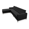 Buy Chaise longue design - Leather upholstery - Nova Black 15186 - prices