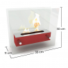 Buy Tabletop Ethanol Fireplace - Dun Red 16627 home delivery