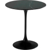 Buy Round Side Table - Marble - Tulip Black 15420 - in the UK