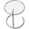 Buy Adjustable Round Side Table - Glass and Steel - Lake Steel 15421 in the United Kingdom