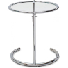 Buy Adjustable Round Side Table - Glass and Steel - Lake Steel 15421 at Privatefloor