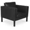 Buy Armchair with Armrest - Upholstered in Leather - Betzalel Black 15441 - prices