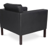 Buy Armchair with Armrest - Upholstered in Leather - Betzalel Black 15441 at Privatefloor