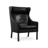 Buy Armchair with Footrest - Upholstered in Polyurethane Leather - Micah Black 15449 with a guarantee