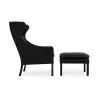 Armchair with Footrest - Upholstered in Leather - Micah image 7