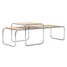 Buy Pack of 2 coffee tables - Wood and Metal - Lacky Natural wood 16315 - in the UK