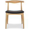 Buy Dining Chair - Scandinavian Style - Wood and Leather - Lanan Black 16435 - in the UK