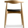 Buy Dining Chair - Scandinavian Style - Wood and Leather - Lanan Black 16435 in the United Kingdom