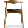Buy Dining Chair - Scandinavian Style - Wood and Leather - Voga Black 16436 in the United Kingdom