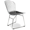 Buy Steel Dining Chair - Grid Design - Lived Black 16450 in the United Kingdom