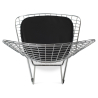 Buy Steel Dining Chair - Grid Design - Lived Black 16450 with a guarantee