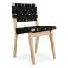 Wooden and Fabric Dining Chair - Sinny image 7