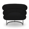 Buy Design Armchair - Upholstered in Leather - Bivendun Black 16501 - in the UK