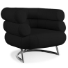 Buy Design Armchair - Upholstered in Leather - Bivendun Black 16501 - prices