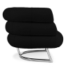 Buy Design Armchair - Upholstered in Leather - Bivendun Black 16501 at Privatefloor