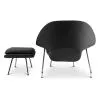 Designer Armchair with Footrest - Upholstered in Fabric - Womb image 7
