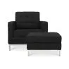 Designer Armchair with Footrest - Upholstered in Cashmere - Konel image 7
