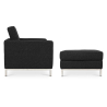 Buy Designer Armchair with Footrest - Upholstered in Cashmere - Konel Black 16513 at Privatefloor